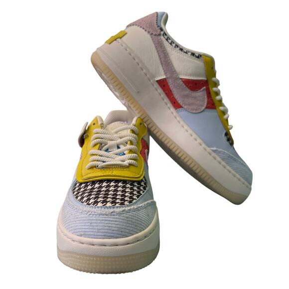 Nike Air Force 1 Shadow DM8076-100 Patchwork Yellow Red Size 9 Women’s - Picture 11 of 11